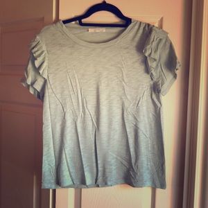 Lush tshirt with should ruffles